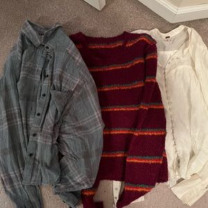 3 free people shirts sold together